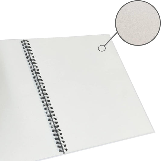 GIFTEXPRESS Pack of 12 Letter Size Sketch Book Bound Spiral Premium Sketch Pads Set, Pencil Sketch Book 30 Sheets Each, 8.5" X 11" Side Wire Bound, White Blank Paper Sheets for Pencil, Ink, Pastel