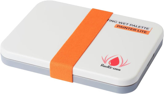 Redgrassgames Everlasting Wet Palette for Miniature Painting and Acrylic Paints - Painter Lite 8.9" - Keeps Paint Fresh, Approved by Pro Painters - Painting Palette with Lid, Seal, 50 Sheets, 2 Foams
