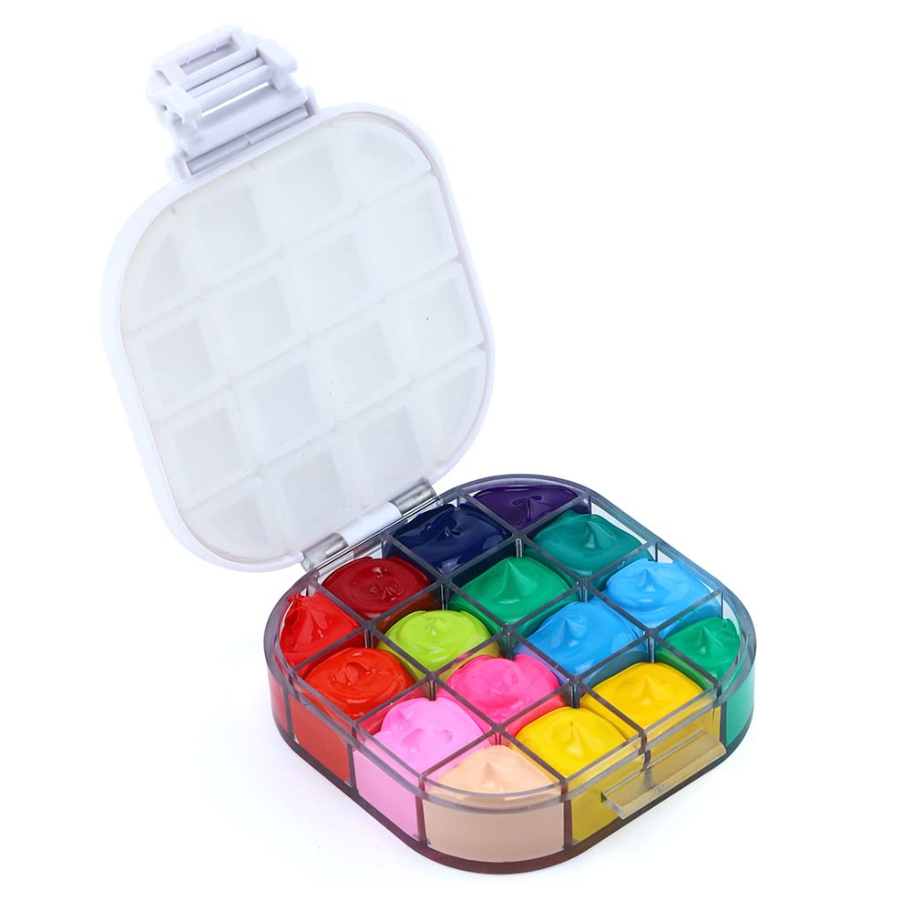 Transon Paint Saver Storage Palette Box 16well Portable Airtight Moisturizing White