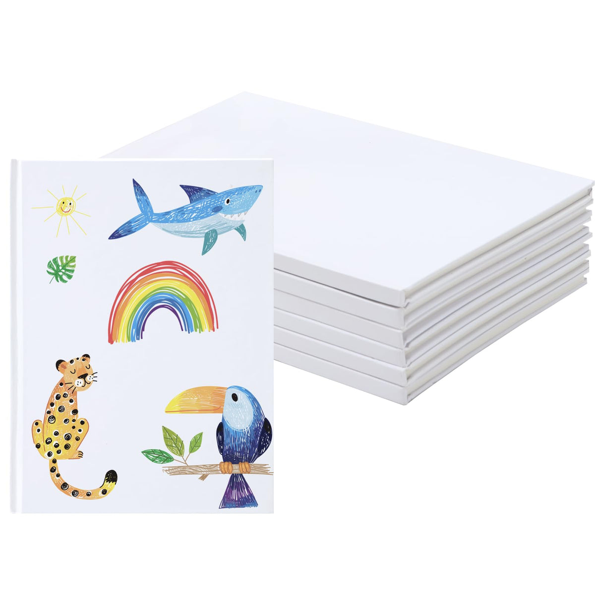 EOOUT 3pcs Blank Notebook, A5 Hardcover Sketchbook 120 Sheets 240 Pages Unlined Notebook, 100gsm Paper, 5.6 x 8.2in, Journal for Drawing, Art, Travelers Gifts, Students and Office Supplies