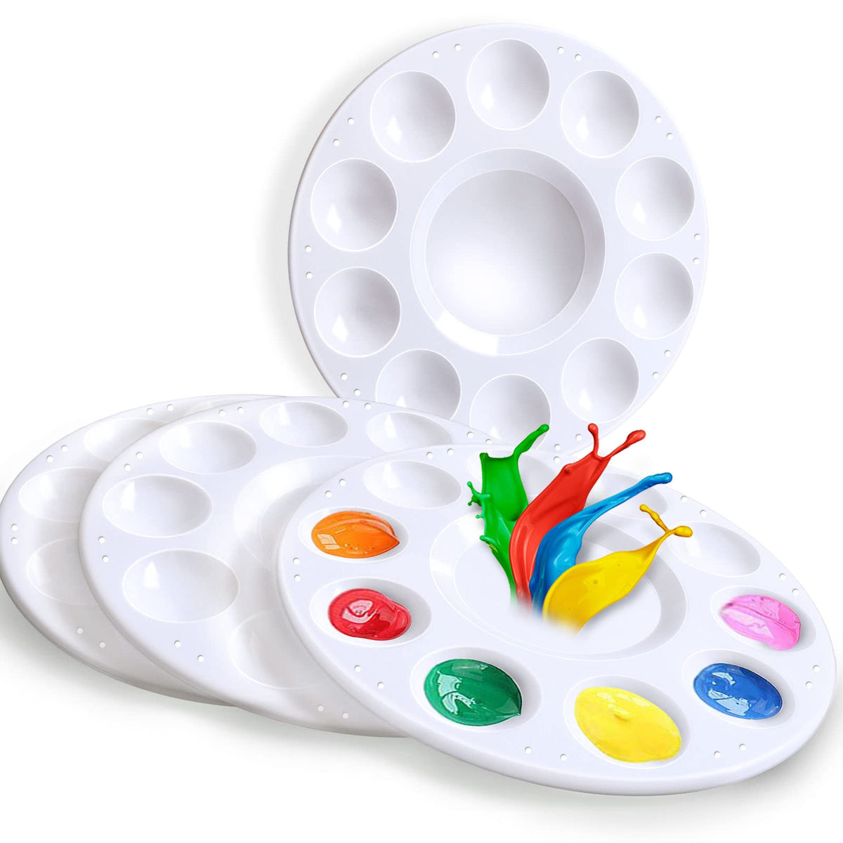 22PCS Paint Tray Palettes,Plastic Paint Pallets for Kids or Adult to Paint