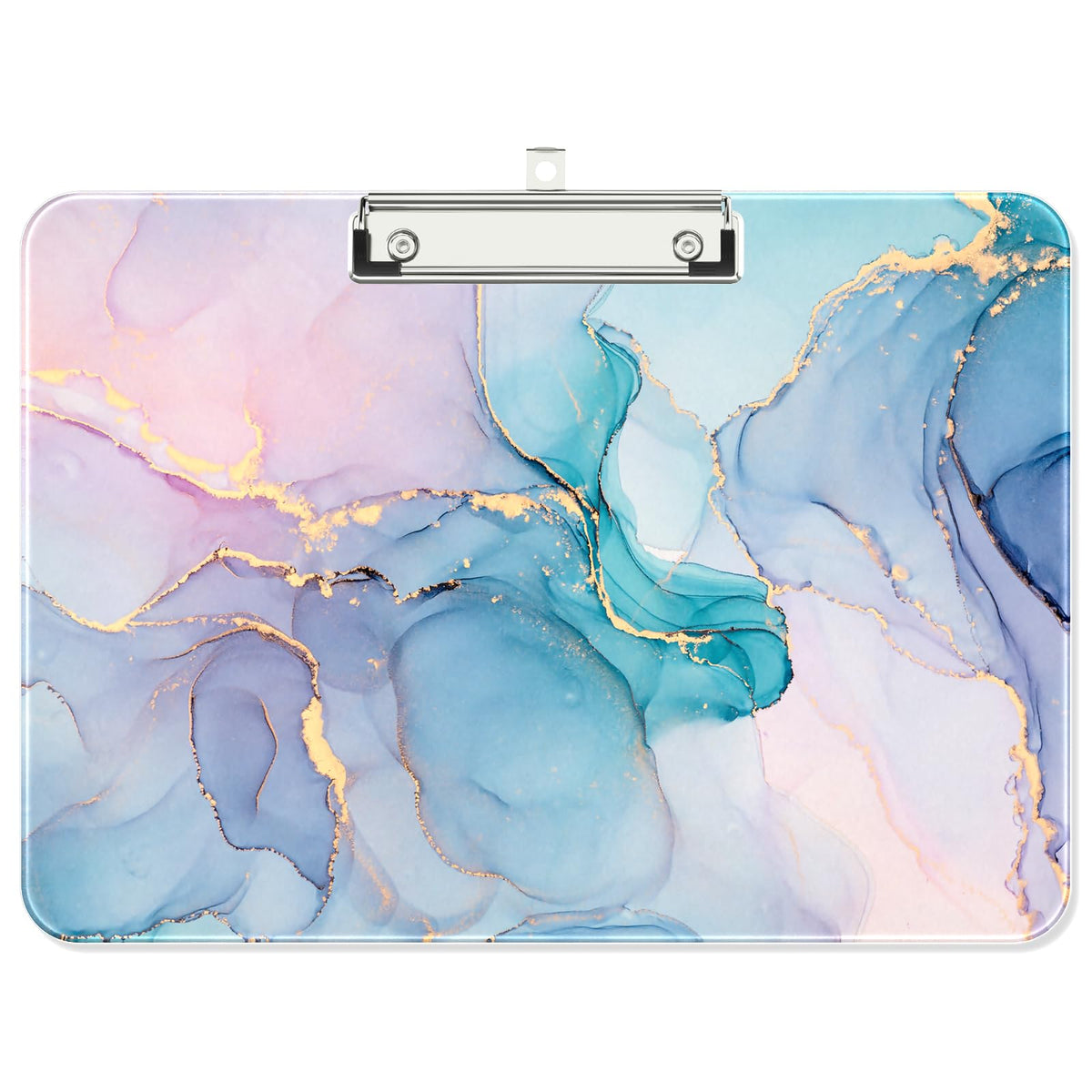 Plastic A4 Clipboard Landscape, Fashion Clip Board with Low Profile Clip for Drawing, Sketching, Art Supplies, Drafting Supplies, Boho Leaf