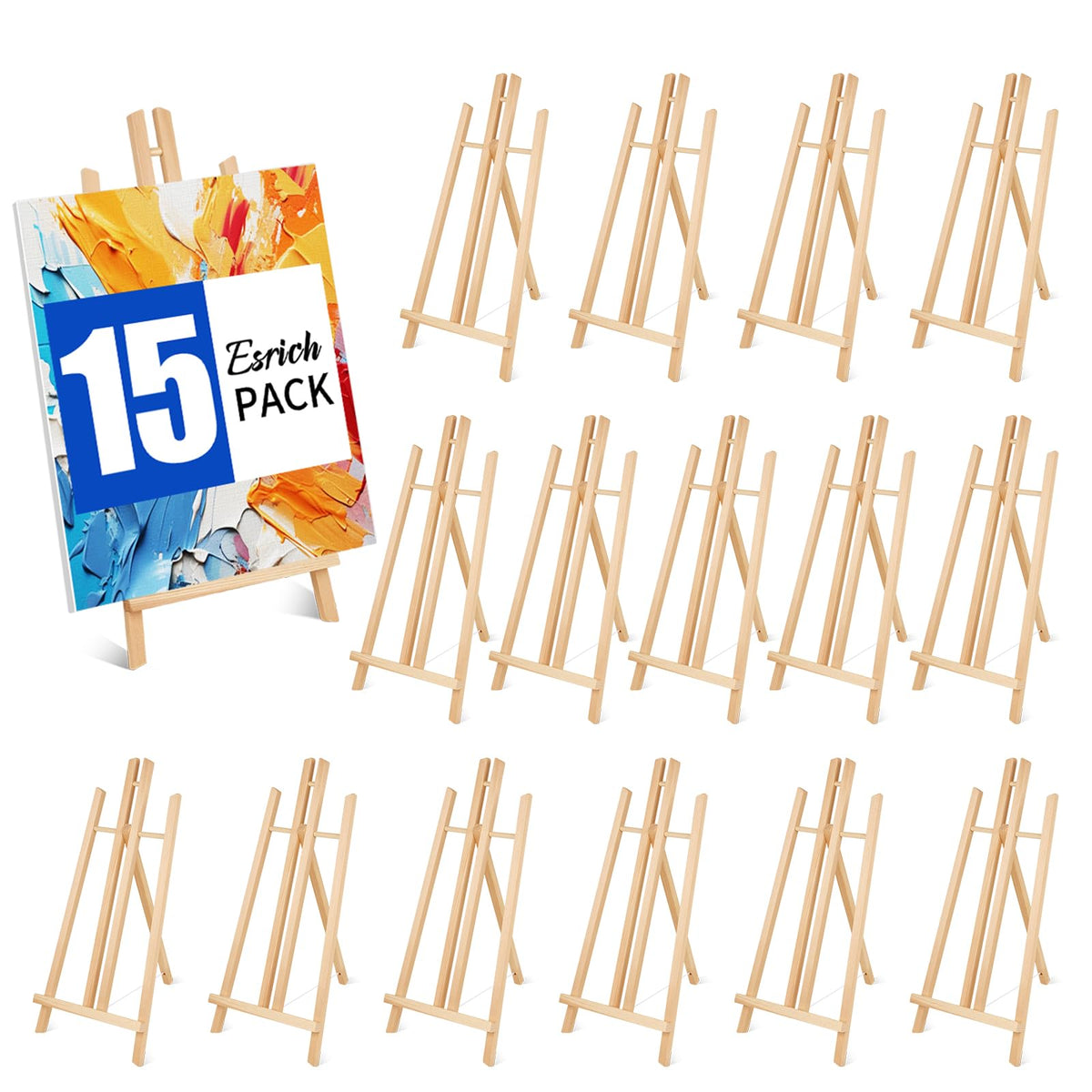 ESRICH 2PCS 17 Inch Tabletop Easels, Easel Stand for Painting