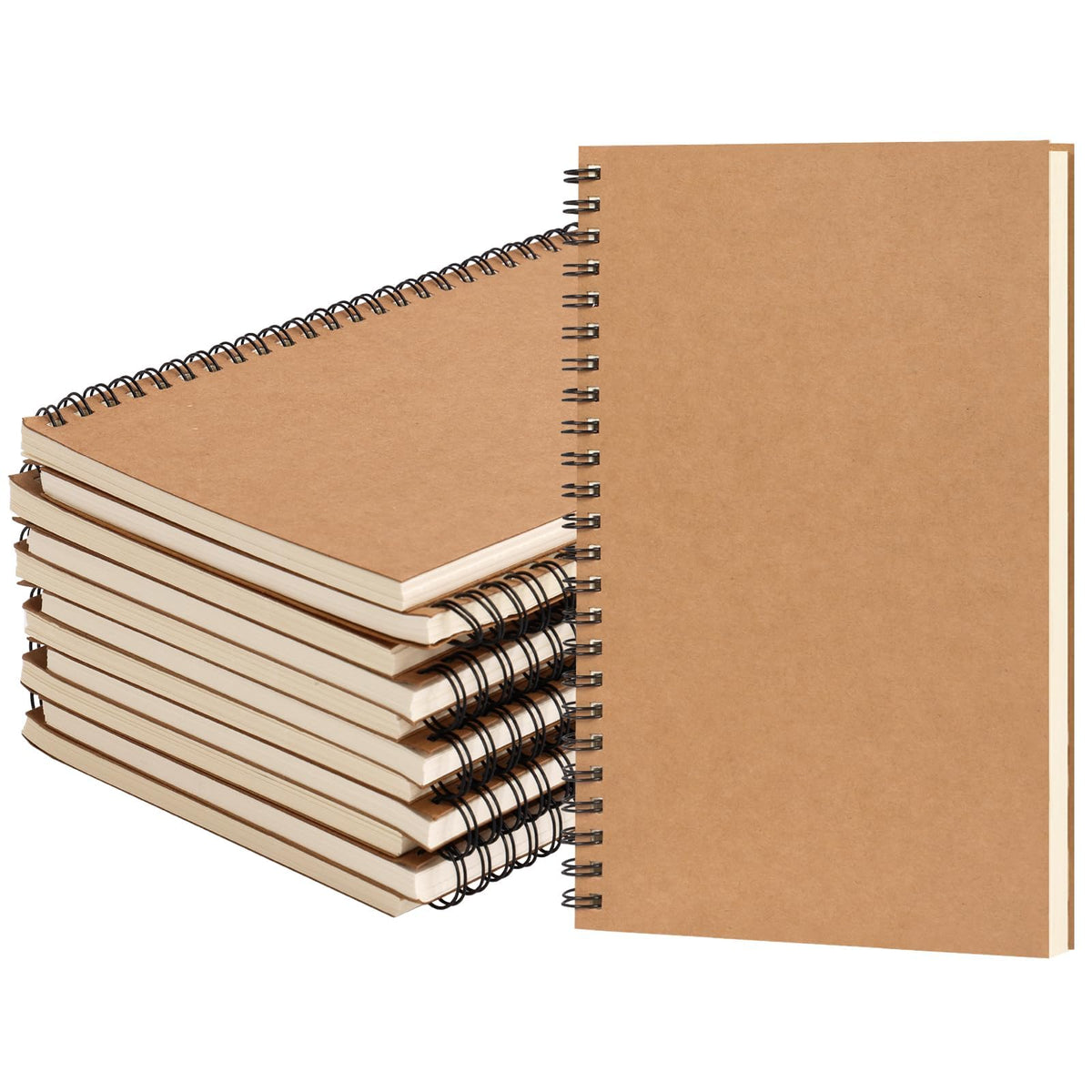 EOOUT Sketch Book for Kids, 12 Pack, A5 Blank Spiral Notebooks Sketchbooks, Unlined Journals 5.5 x 8.3 Inch, 100 Pages / 50 Sheets, Diary Sketch Books for Drawing, Art, Students, Office