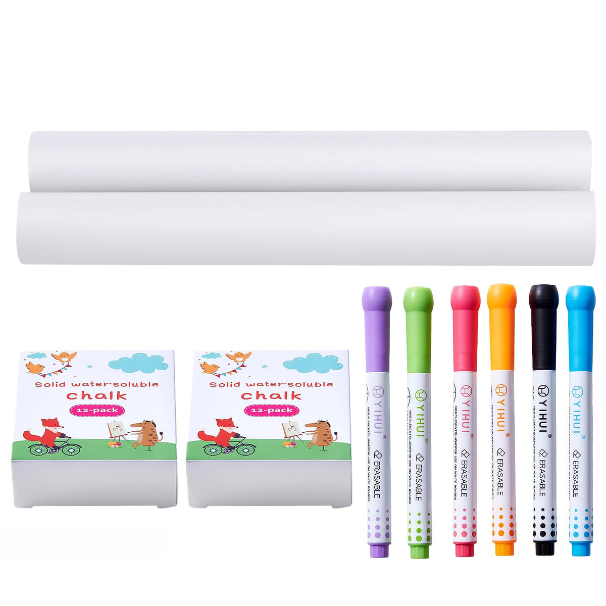 VEVOR Art Easel for Kids, 3-in-1 Wooden Double-Sided Kid's Art Easel with Magnetic Whiteboard, Chalkboard & Paper Roll, Adjustable Standing Drawing Board with Painting Accessories for Boys and Girls