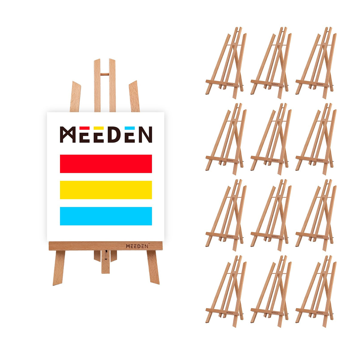 MEEDEN 20 Inch Tabletop Easel: 12 Pack Beech Wood Easel for Painting