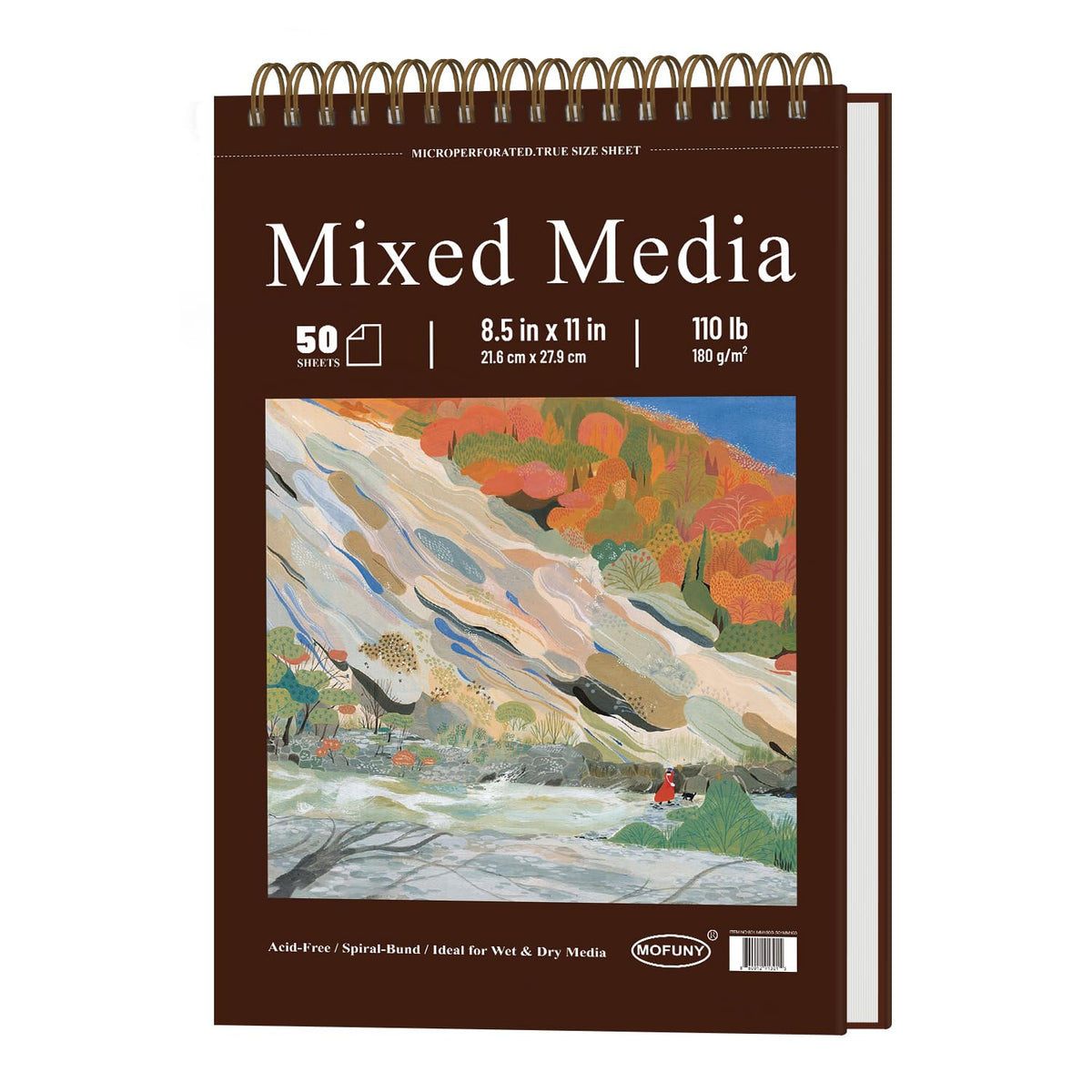 MOFUNY Mixed Media Sketchbook 9x12, Drawing Paper Pad 60 Sheets_98lb/160gsm