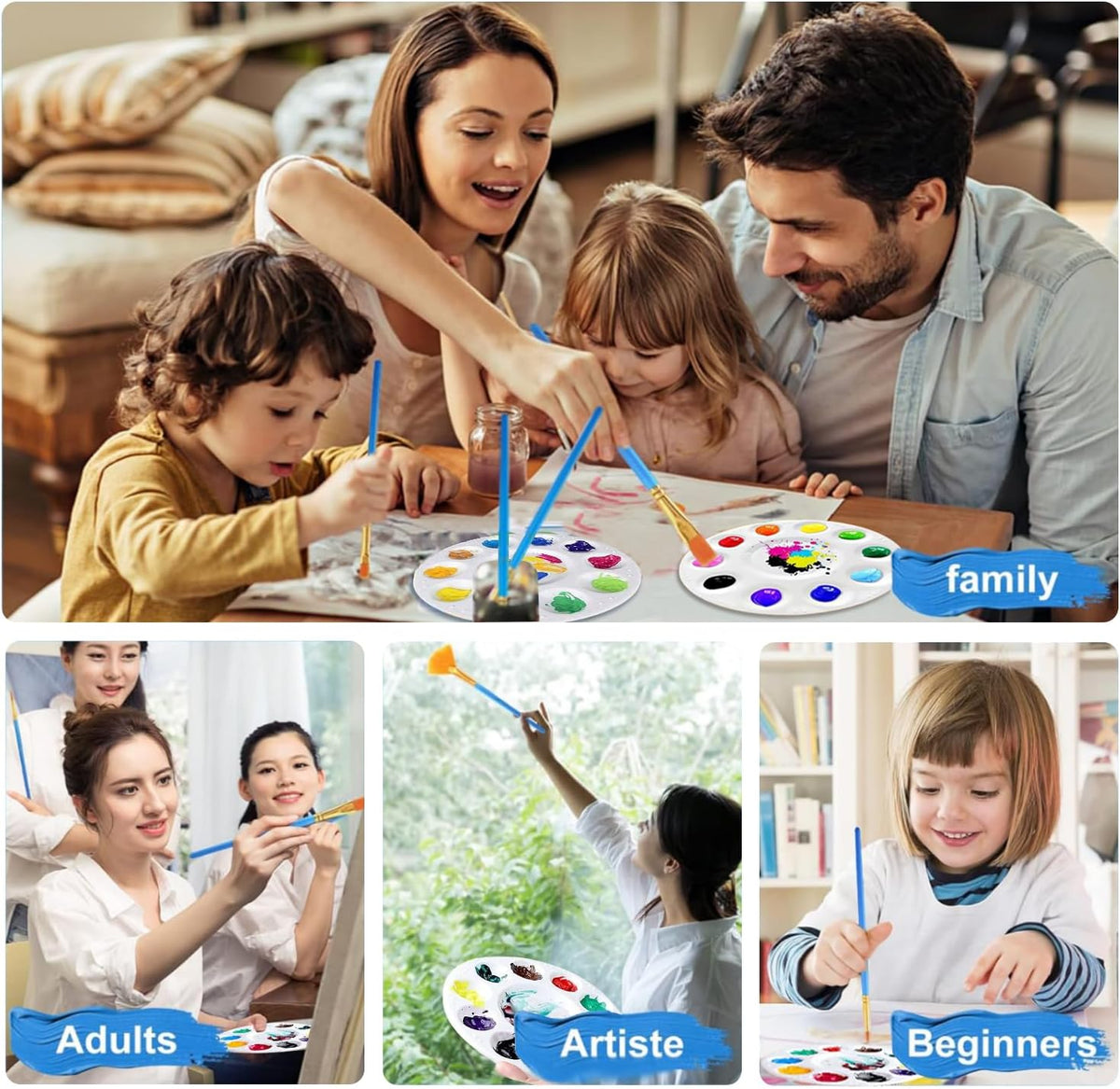 22pcs Paint Palettes,Paint Tray Palette,Paint Pallets for Kids&Adults