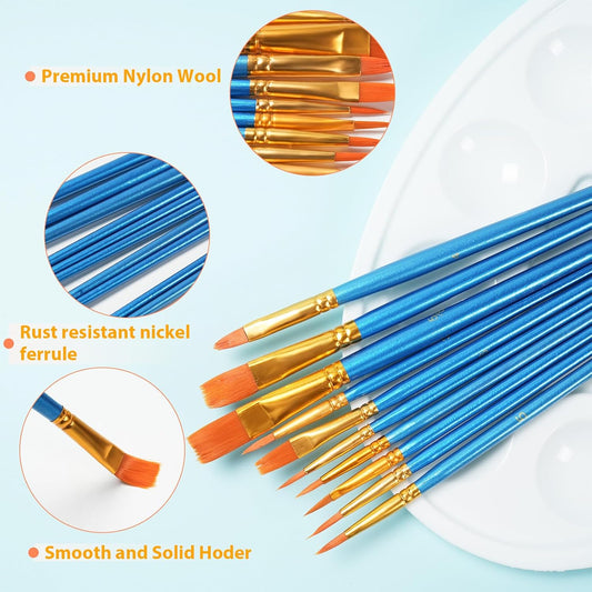 S & E TEACHER'S EDITION 72 Pcs Painting Brush Palette Set