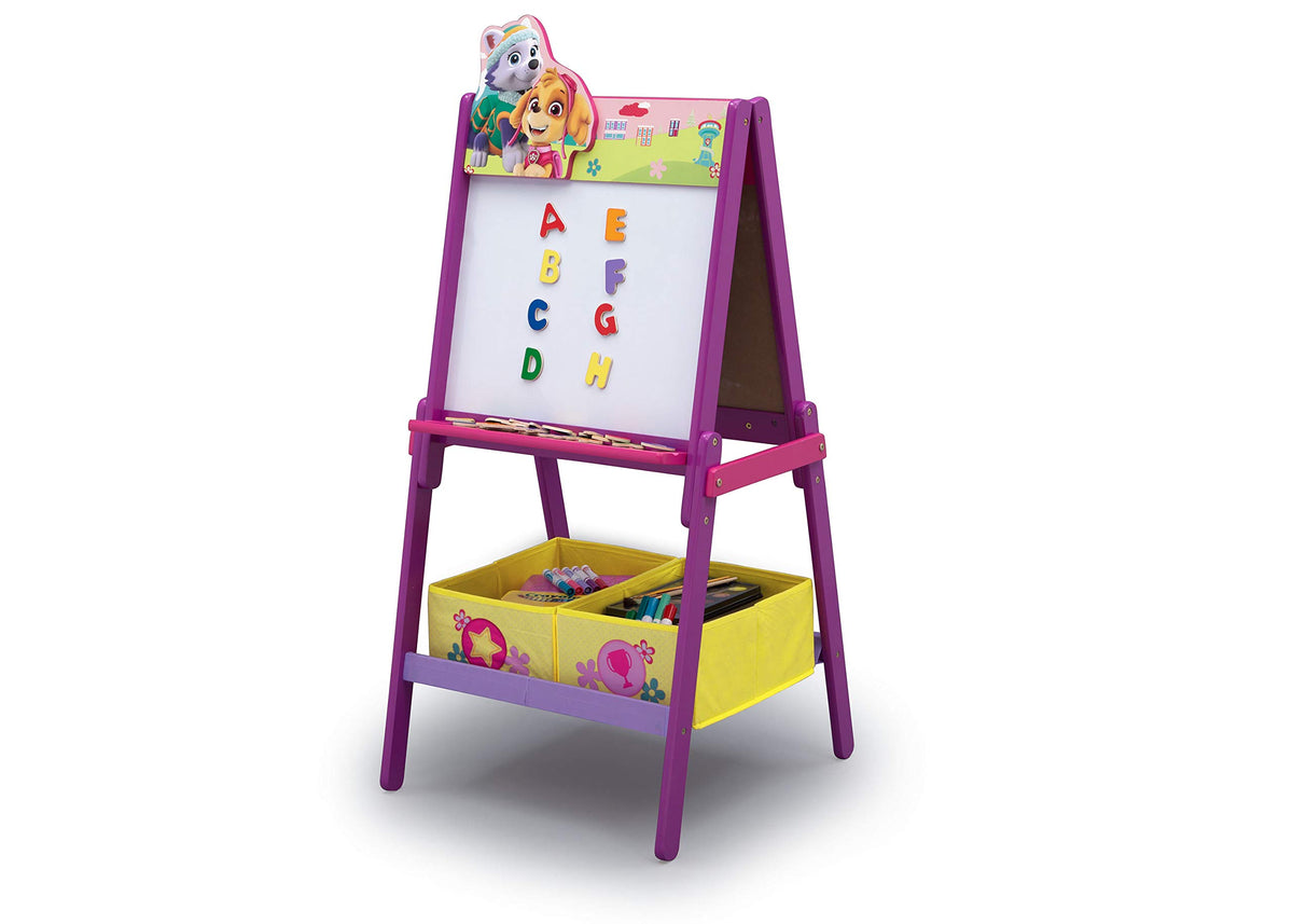 Delta Children Wooden Double-Sided Kids Easel with Storage -Ideal for Arts & Crafts, Homeschooling and More, Disney Minnie Mouse - Greenguard Gold Certified, Drawing