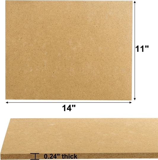 DEAYOU 10 Pack 11" x 14" MDF Wood Boards for Crafts, 1/4" Thick Medium Density Fiberboard, Unfinished Art Chipboard Sheets, Blank Wooden Hardboard Panels for DIY, Engraving, Painting, Carpentry