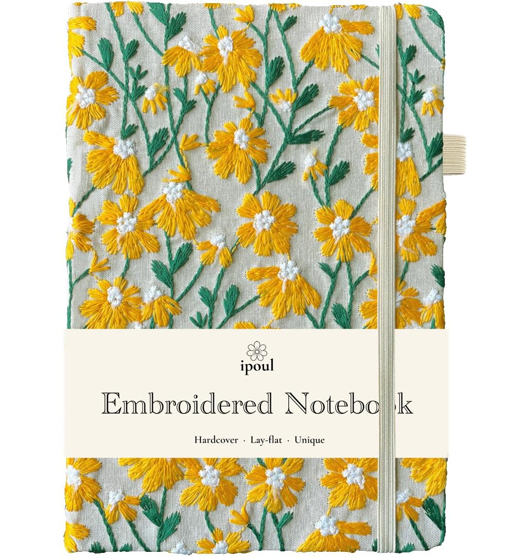 Flower Notebook, Cute Sketchbook, Drawing Journal, Blank Unlined Pages, for Art Drawing, A5, Plain, Hardcover, Gift for Women, Camellia, Orange