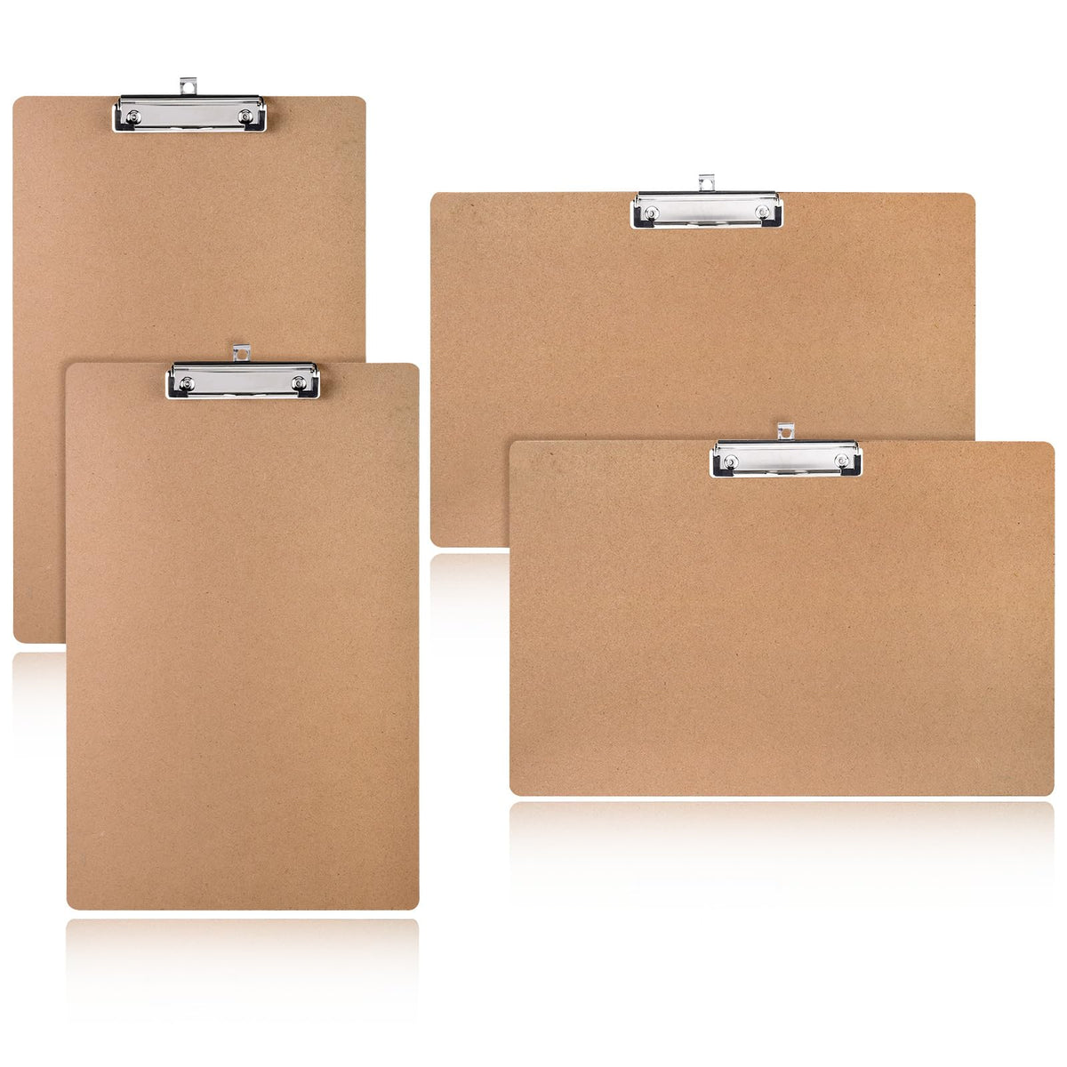 Jspupifip 2 Pack 11x17 Clipboards with Low Profile Clip, Wood Clipboard