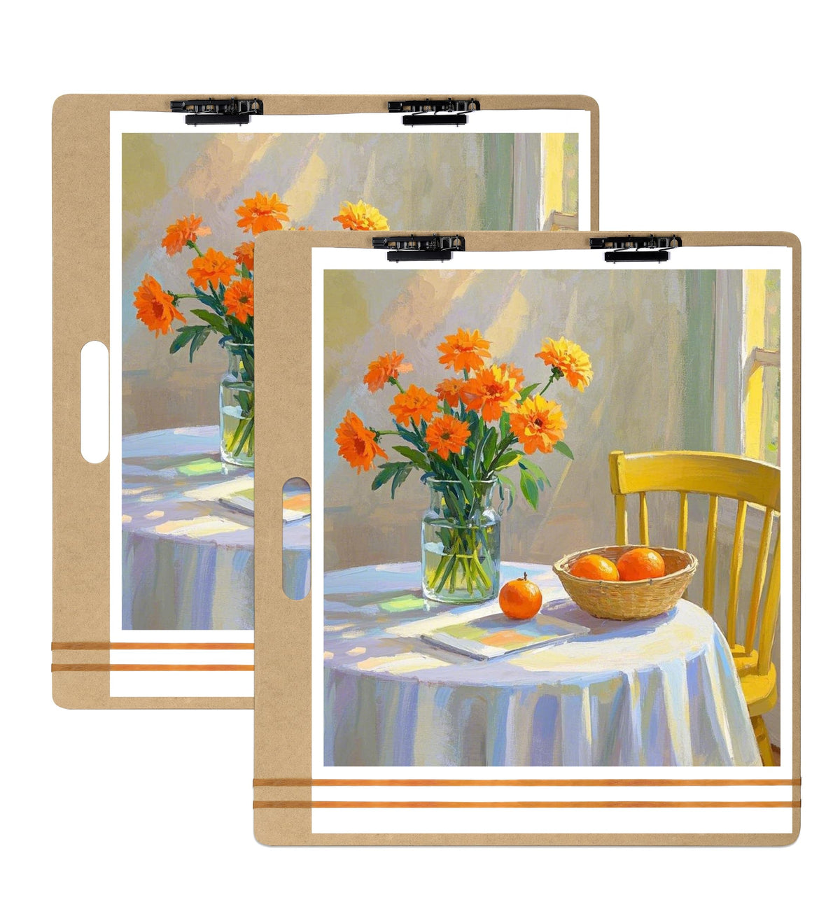 13"x17" Drawing Board with Clip, Rubber Bands and Carry Handle
