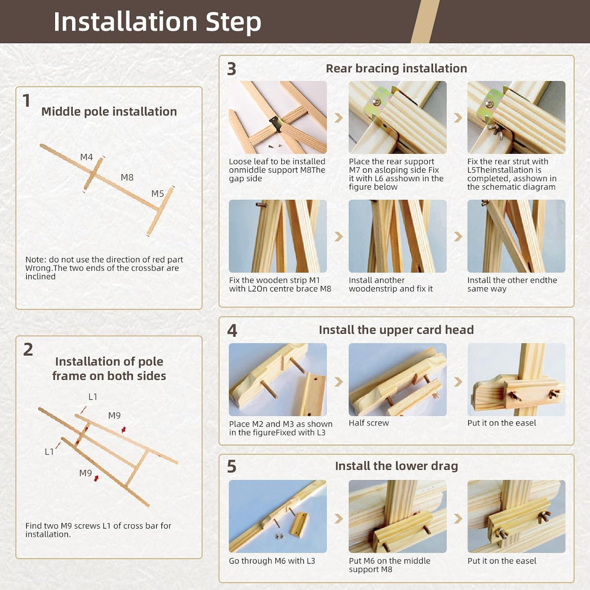 Adjustable Wooden Painting Easel, Art Easel Stand