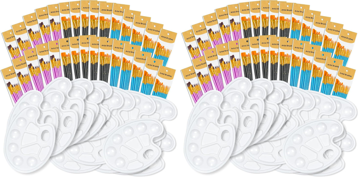 S & E TEACHER'S EDITION 72 Pcs Painting Brush Palette Set