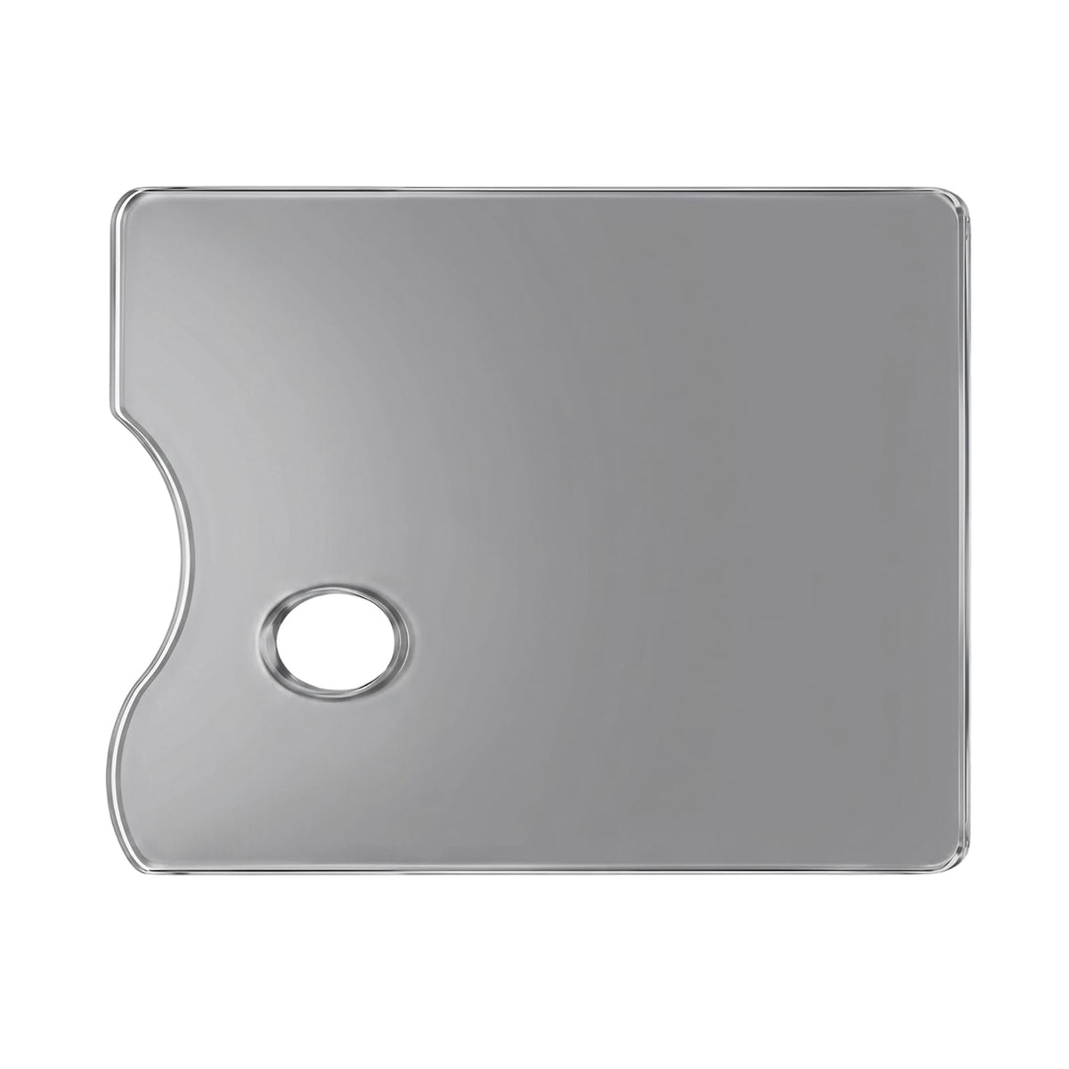 10x14 Inch Handy Oval Natural Grey Tempered Glass Palette