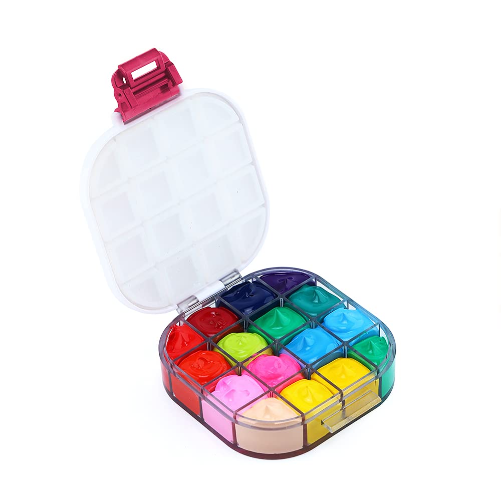 Transon Paint Saver Storage Palette Box 16well Portable Airtight Moisturizing White