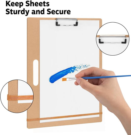 13"x17" Drawing Boards with Clip, Bands and Handle, Pack of 2