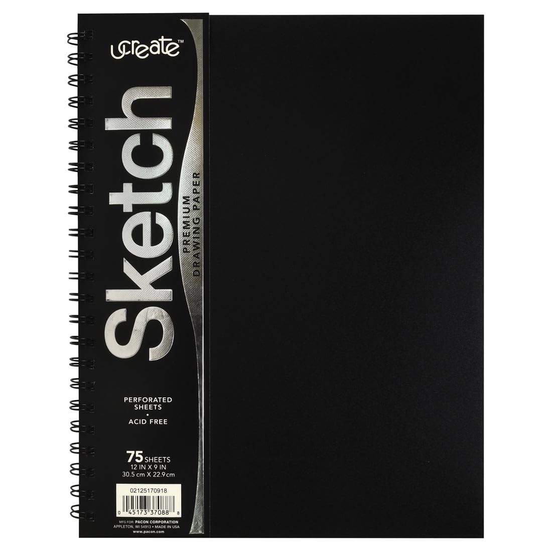 UCreate Fashion Poly Sketch Book, Kaleidoscope, 9'' x 12'', 75 Sheets