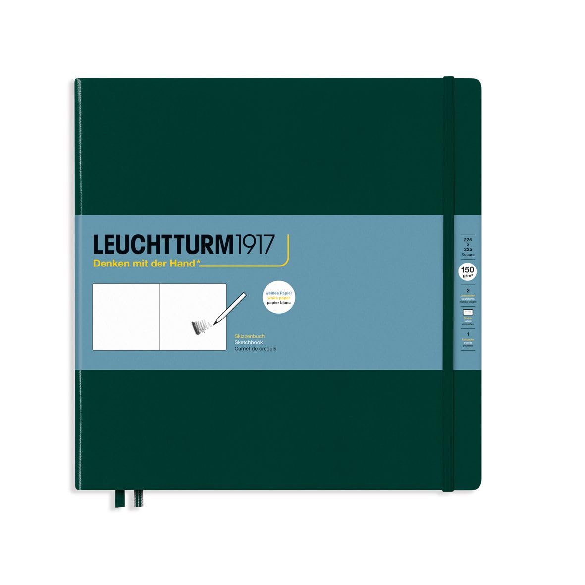 Leuchtturm1917 - Medium A5 Hardcover Sketchbook (Lemon) - 112 Pages of 150g/m² Paper