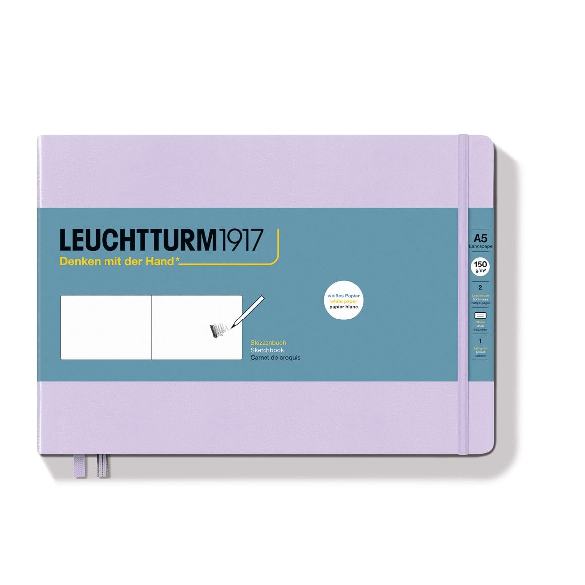 Leuchtturm1917 - Square Hardcover Sketchbook (Black) - 112 Pages of 150g/m² Paper