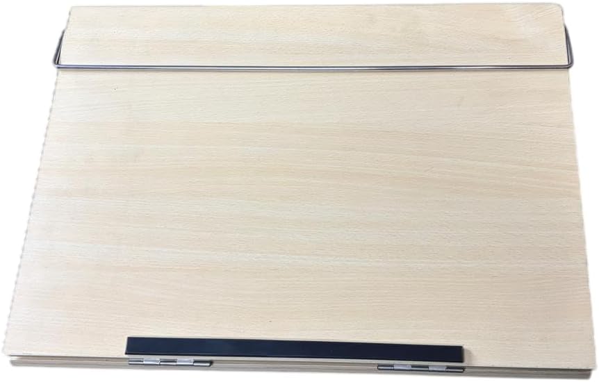 Writing Table top Small Size 12 * 16 inch 10 mm Thick Adjustable Wooden Drawing Board, Light Beech Color