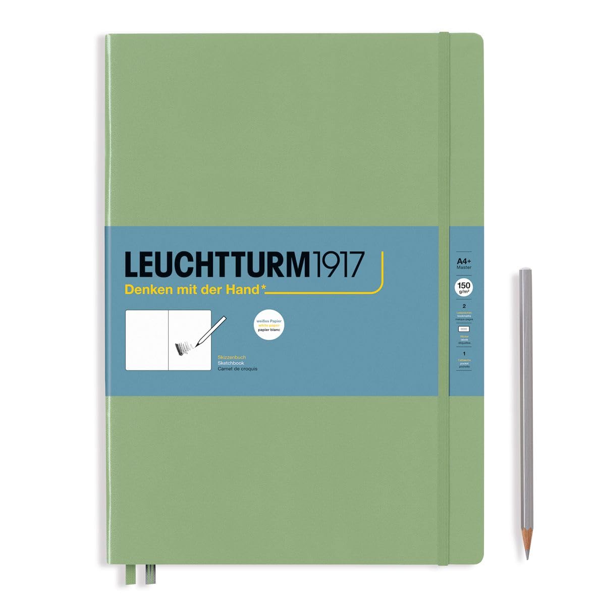Leuchtturm1917 - Square Hardcover Sketchbook (Lemon) - 112 Pages of 150g/m² Paper