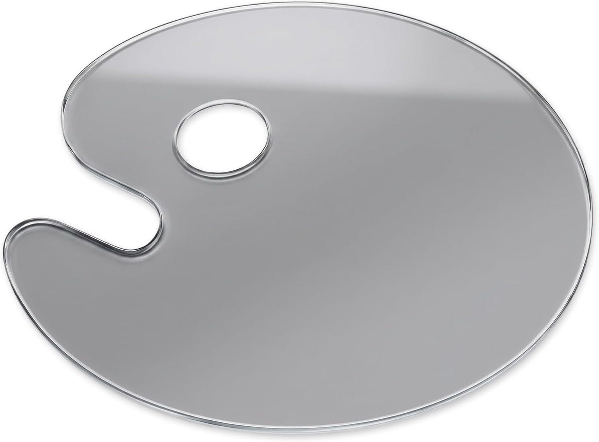 10x14 Inch Handy Oval Natural Grey Tempered Glass Palette