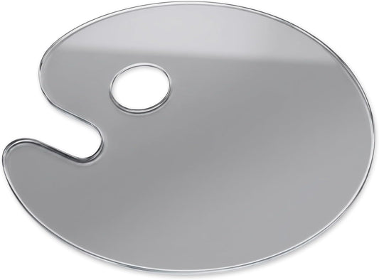 10x14 Inch Handy Oval Natural Grey Tempered Glass Palette