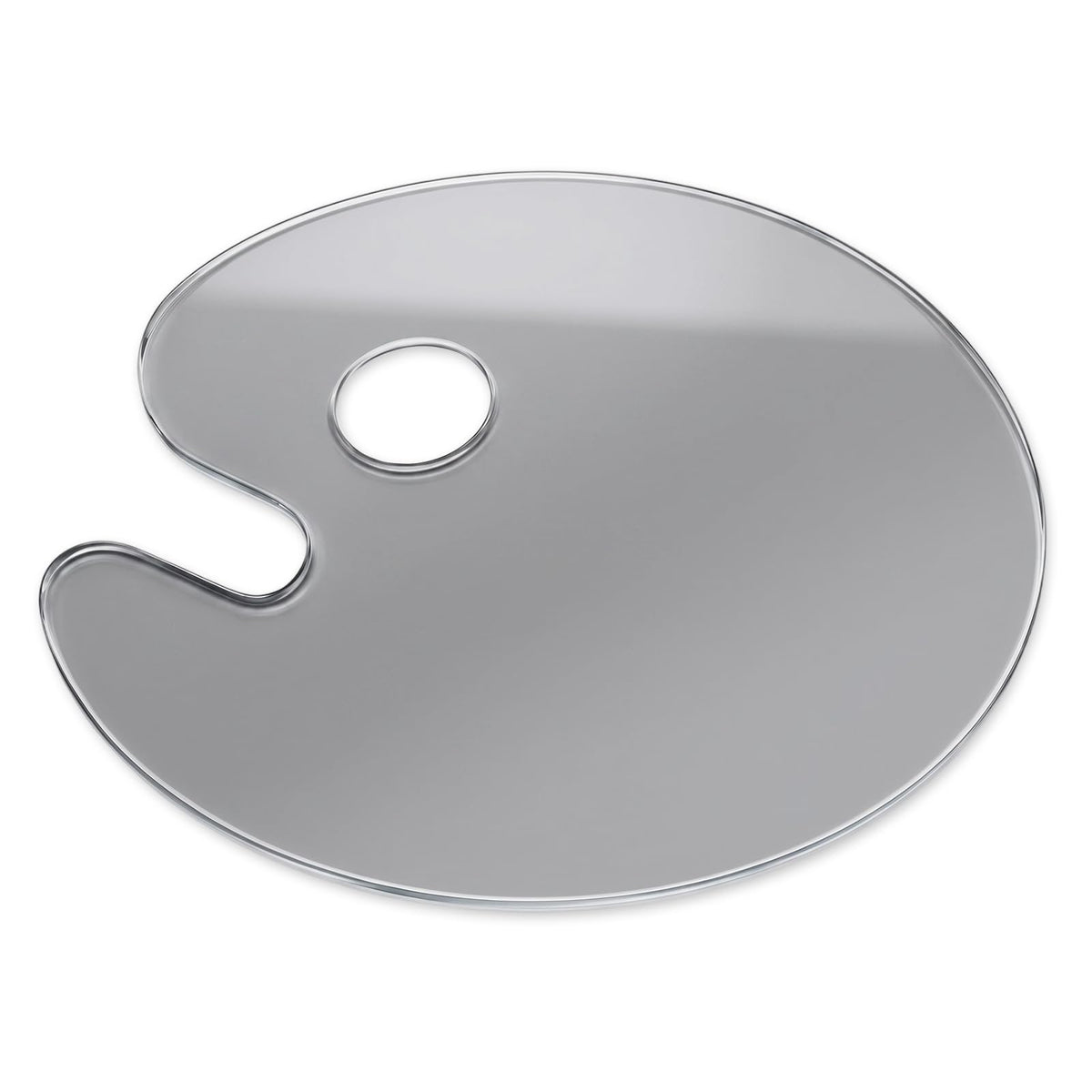 10x14 Inch Handy Oval Natural Grey Tempered Glass Palette
