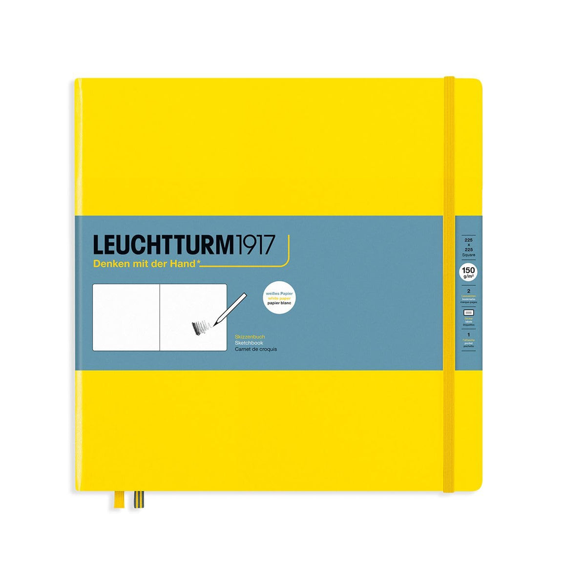 Leuchtturm1917 - Medium A5 Hardcover Sketchbook (Lemon) - 112 Pages of 150g/m² Paper