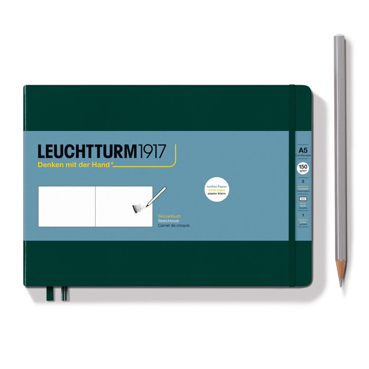 Leuchtturm1917 - Square Hardcover Sketchbook (Lemon) - 112 Pages of 150g/m² Paper
