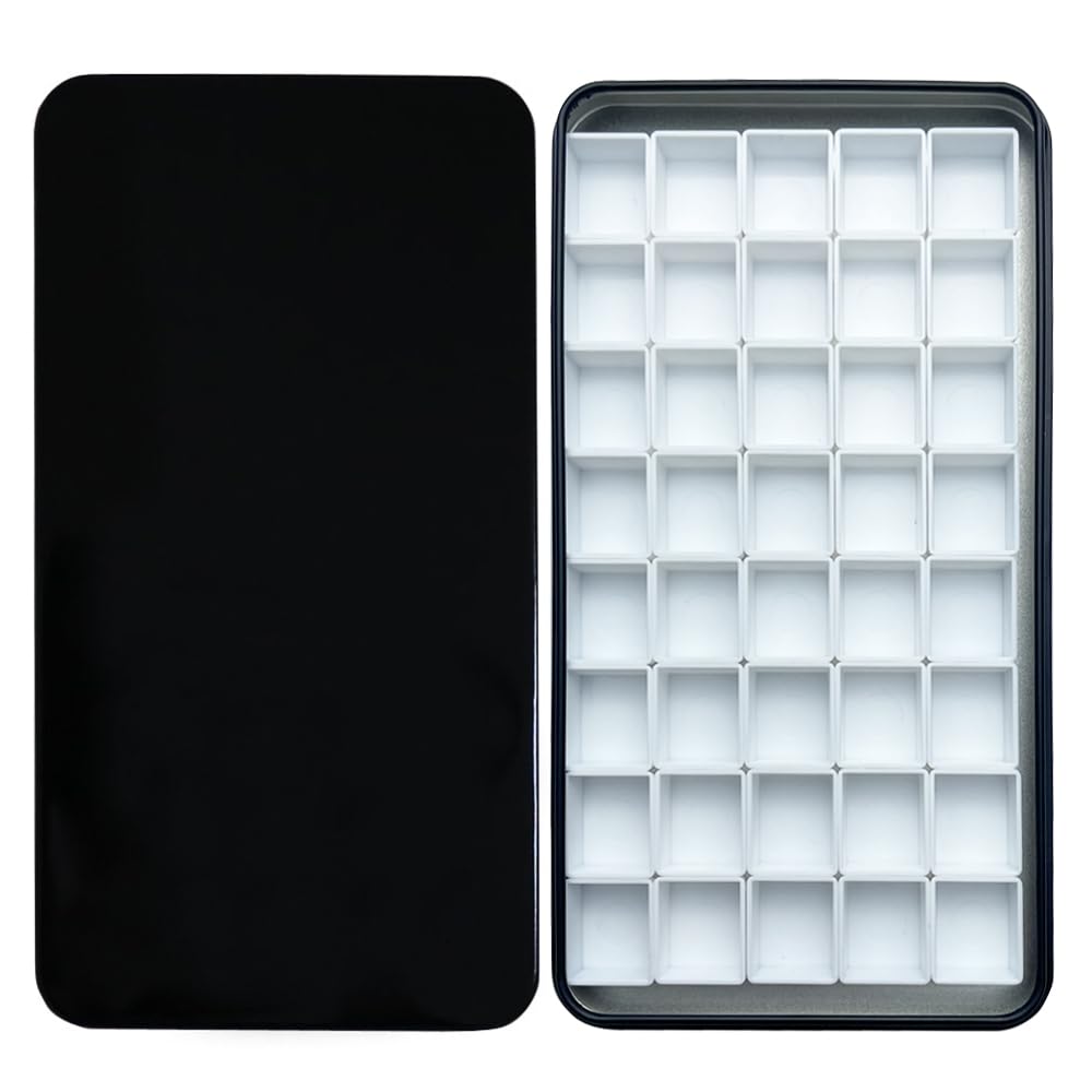 FCLUB Metal Watercolor Palette with 20 Wells Full Pans and Magnetic Strips
