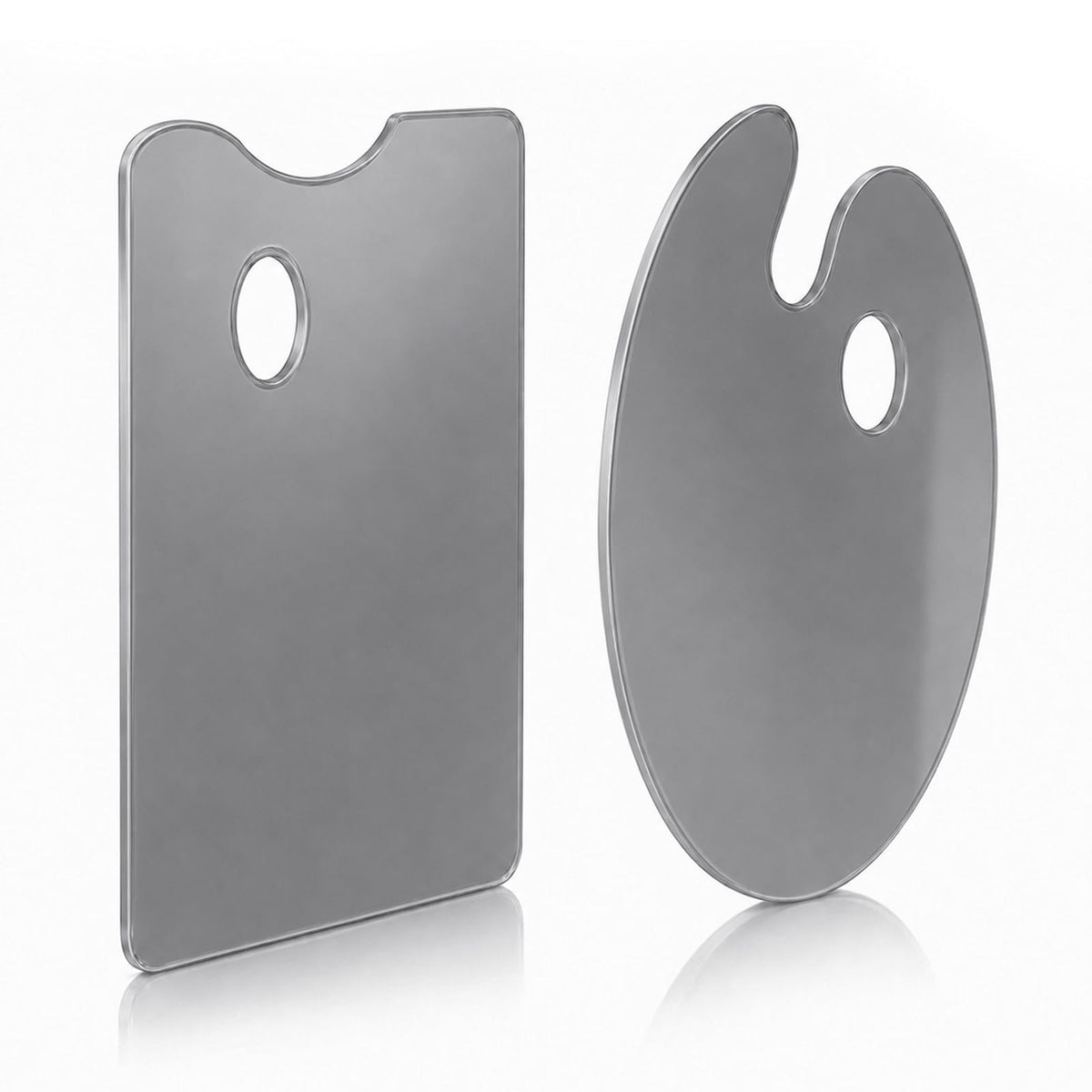 10x14 Inch Handy Oval Natural Grey Tempered Glass Palette