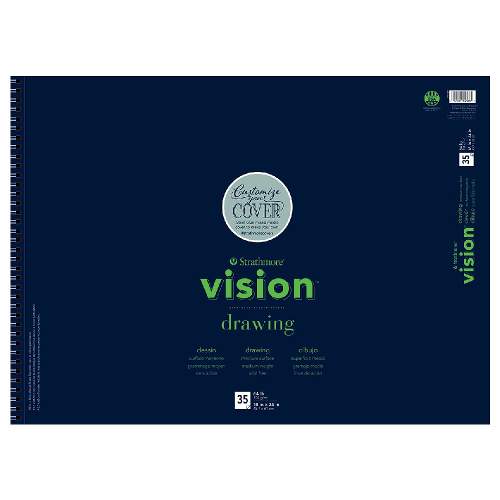 Strathmore Vision Series Sketch Pad, 11x14 inch, 110 Sheets - Artist Sketchbook for Drawing, Illustration, Art Class Students