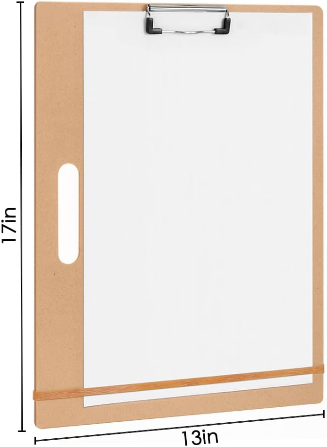 13"x17" Drawing Boards with Clip, Bands and Handle, Pack of 2