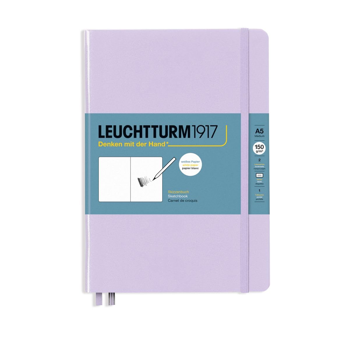 Leuchtturm1917 - Medium A5 Hardcover Sketchbook (Lemon) - 112 Pages of 150g/m² Paper