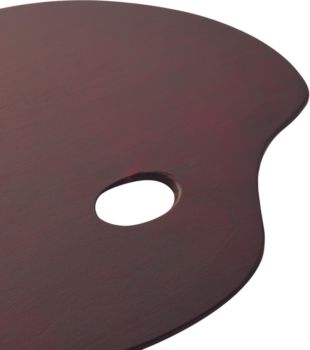 Oval Walnut Wood Paint Palette 12 x 9 Inches | Oil-Sealed Wooden Painting Palettes | Vintage Artist Oil Acrylic Mixing Tray | Portable Lightweight Art Pallet with Thumb Hole 24 x 30 cm