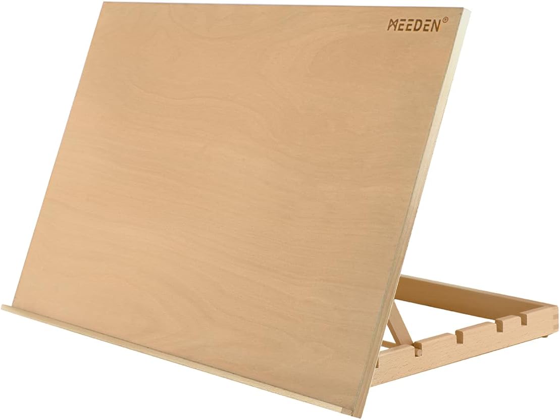 MEEDEN Extra Large Tabletop Easel: Wooden Easel for Painting Drawing Board