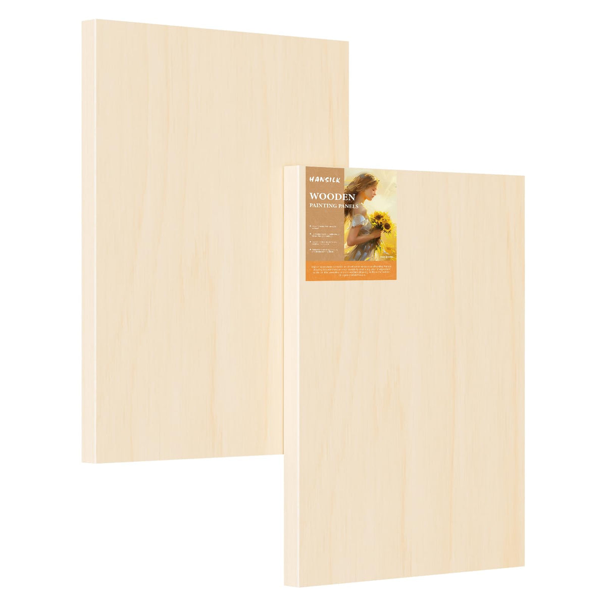 Wood Panels for DIY Painting - Christmas Crafts & Home Décor | 12x12 Inch Canvas Wood Boards, Unfinished Wooden Canvas for Adults (3-Pack)