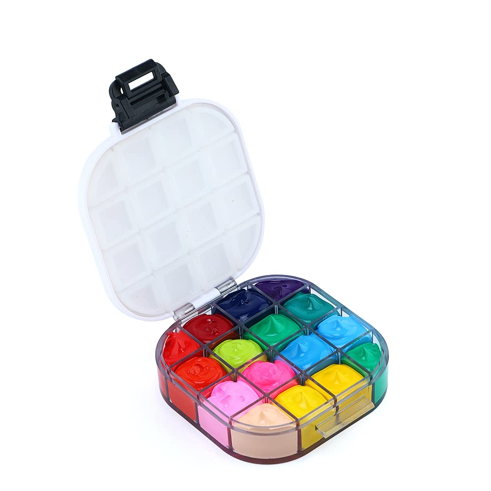 Transon Paint Saver Storage Palette Box 16well Portable Airtight Moisturizing White
