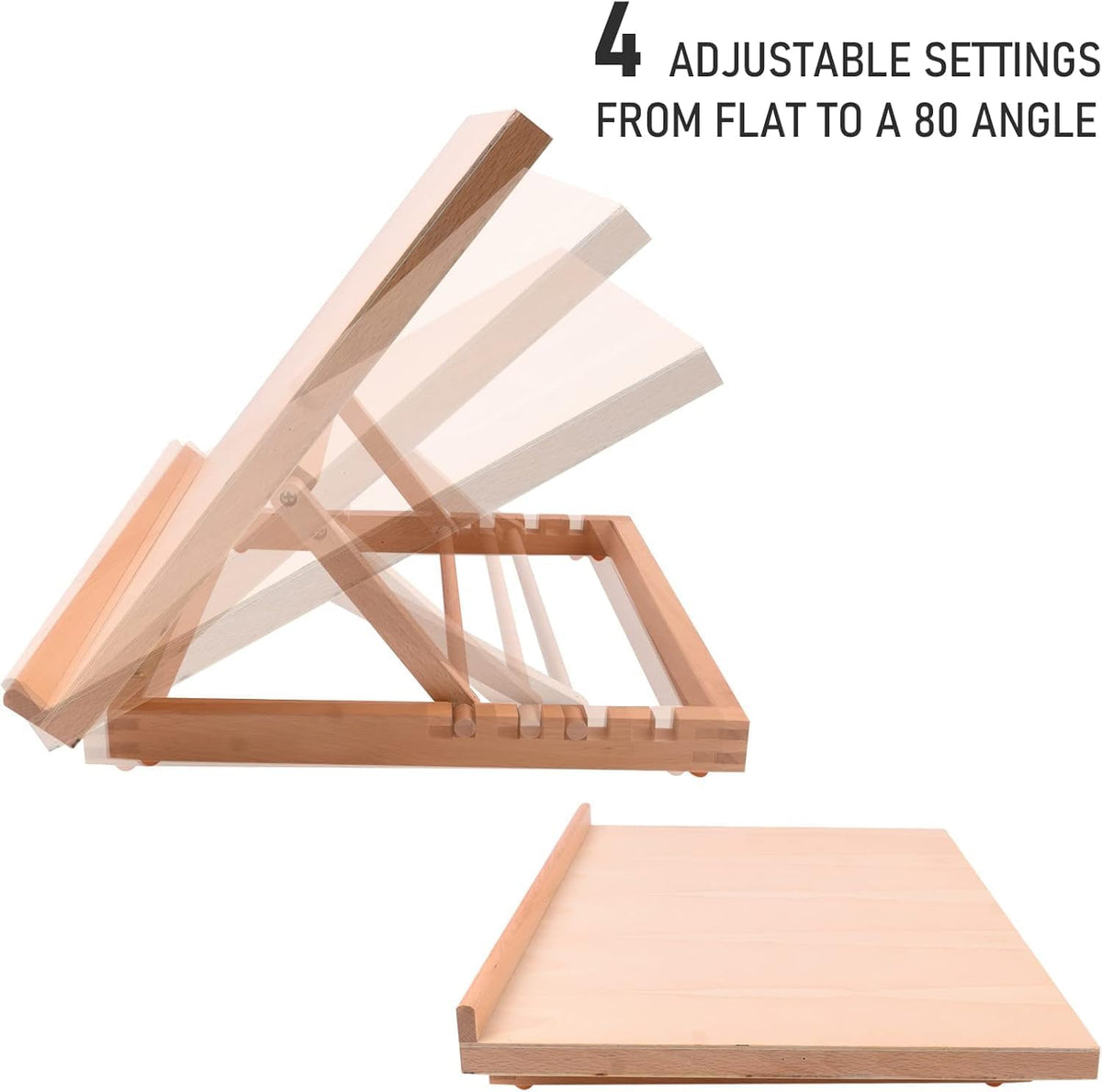 Wood Tabletop Easel, Adjustable A3 Wooden Drawing Board Easel, Artist Painting and Display Easels Painting Easels Art Supplies for Artists Student Beginners Displaying Artwork