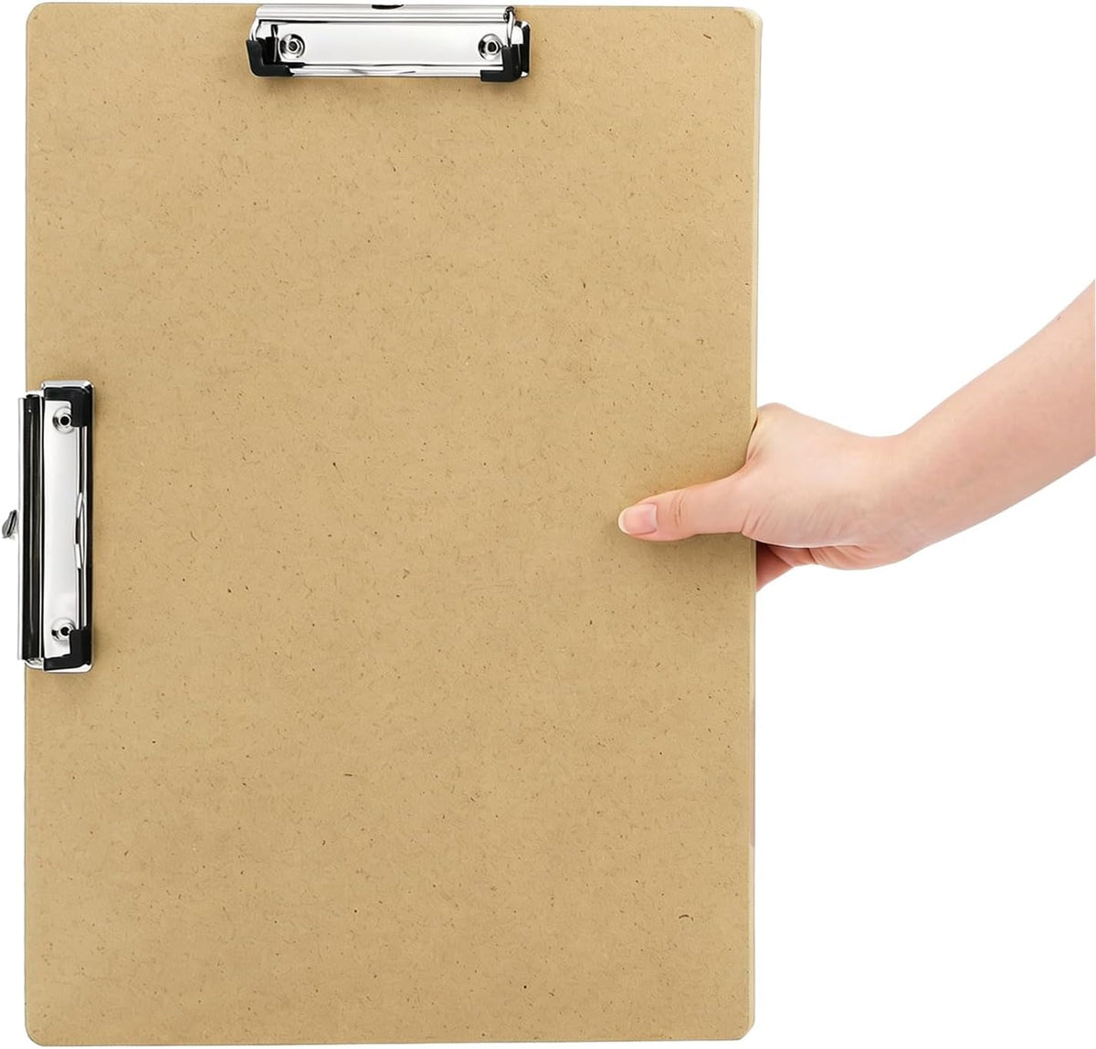 Frcctre 6 Pack 13 x 17 Inch Wooden Clipboard, Extra Large Portable Wooden Drawing Boards with Double Low-Profile Metal Clip for Class or Studio Sketching, Drawing, Painting