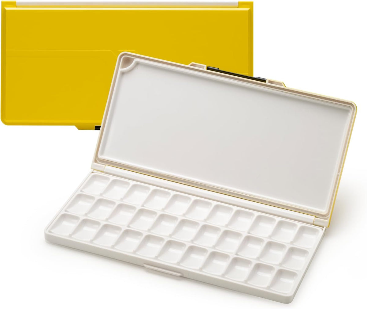 MEEDEN Watercolor Palette with Lid: 33 Wells Airtight Folding Paint Palette