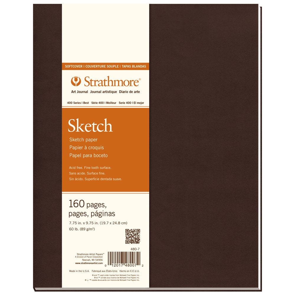 Strathmore 400 Series Hard Bound Sketch Journal, 60 lb. Paper, 8.5 X 11.5 inches, 192 Pages (297-12)