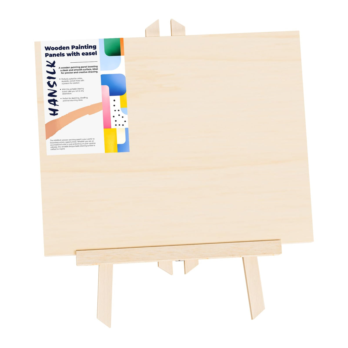 Wood Panels for DIY Painting - Christmas Crafts & Home Décor | 12x12 Inch Canvas Wood Boards, Unfinished Wooden Canvas for Adults (3-Pack)