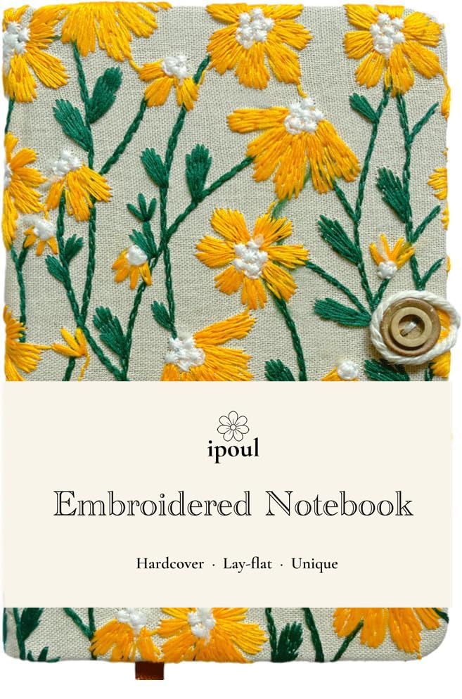Flower Notebook, Cute Sketchbook, Drawing Journal, Blank Unlined Pages, for Art Drawing, A5, Plain, Hardcover, Gift for Women, Camellia, Orange