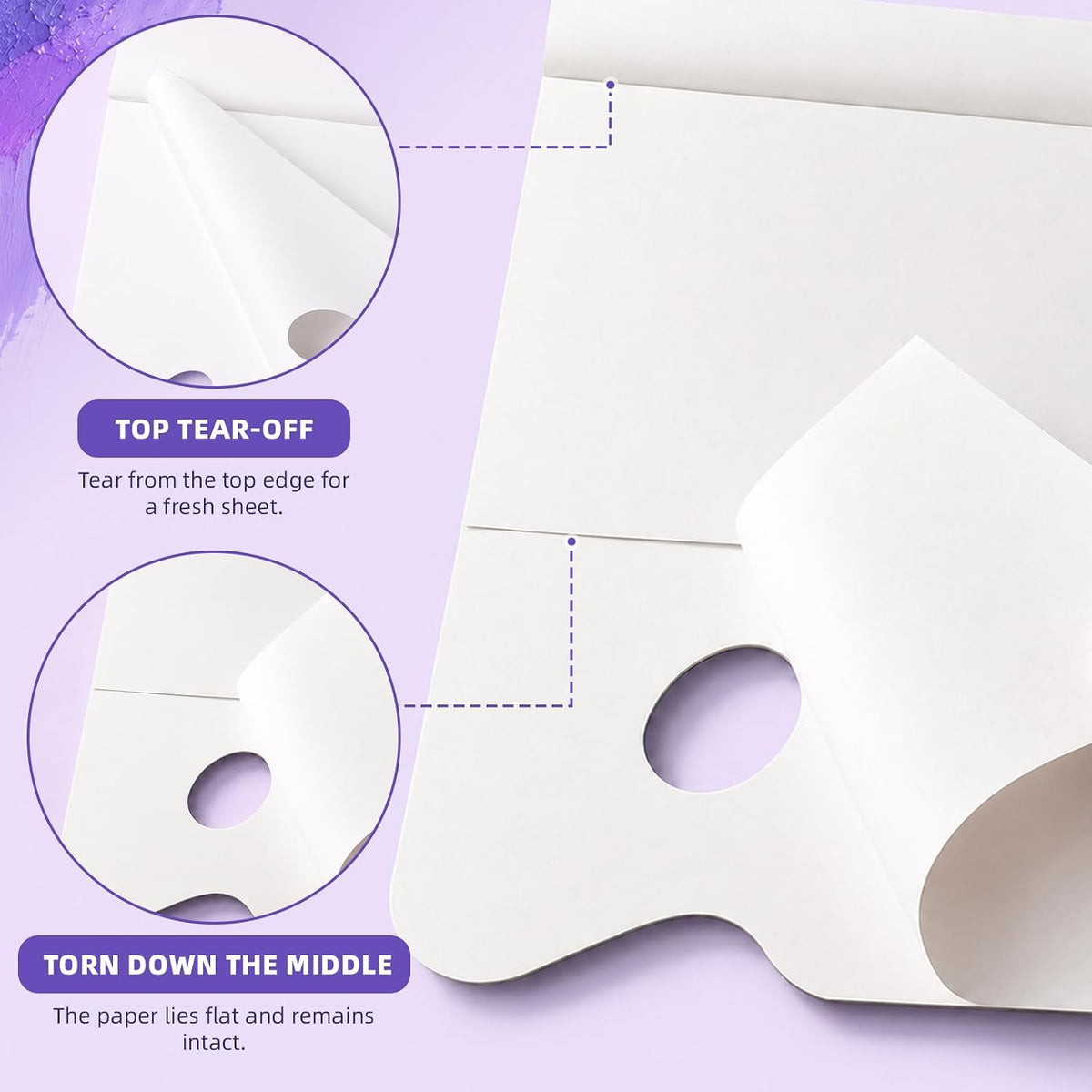 12x16 Palette Paper Pad, 40 Sheets Disposable Paint Palette Paper