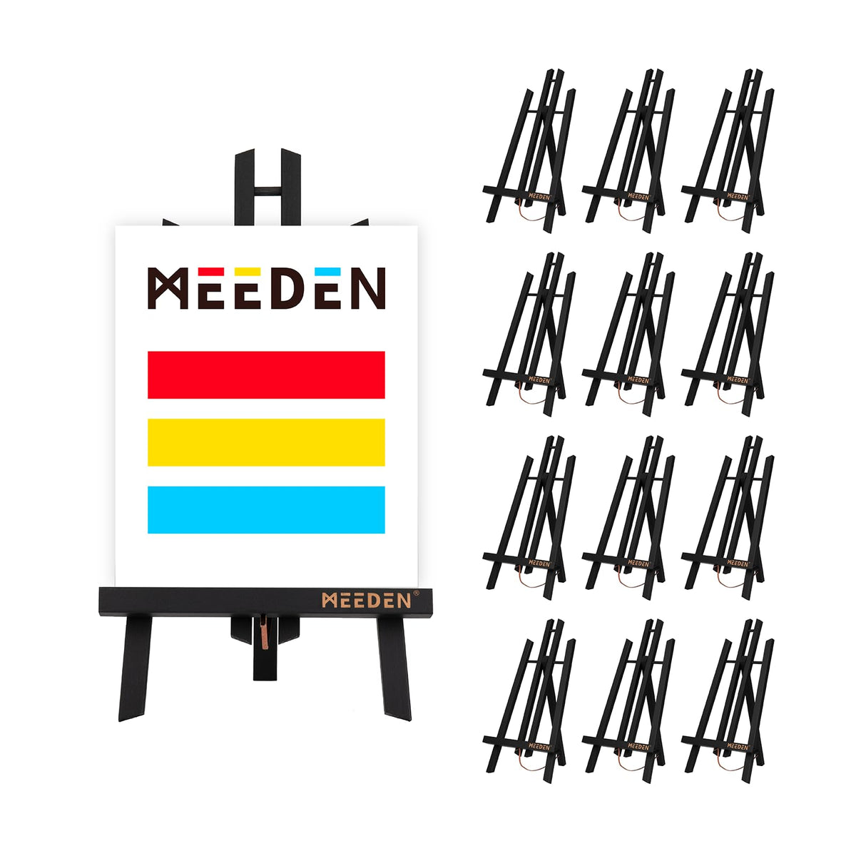 MEEDEN 20 Inch Tabletop Easel: 12 Pack Beech Wood Easel for Painting